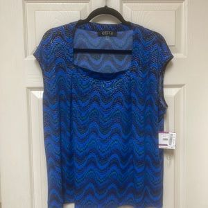 Kasper Woman Sapphire Blue shell, NWT, 2X